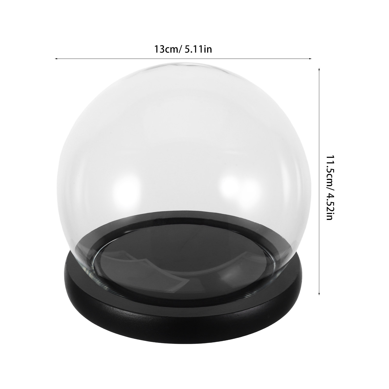 Cúpula de vidro com base de ma - Plastic Dome Clear avaliação e preço