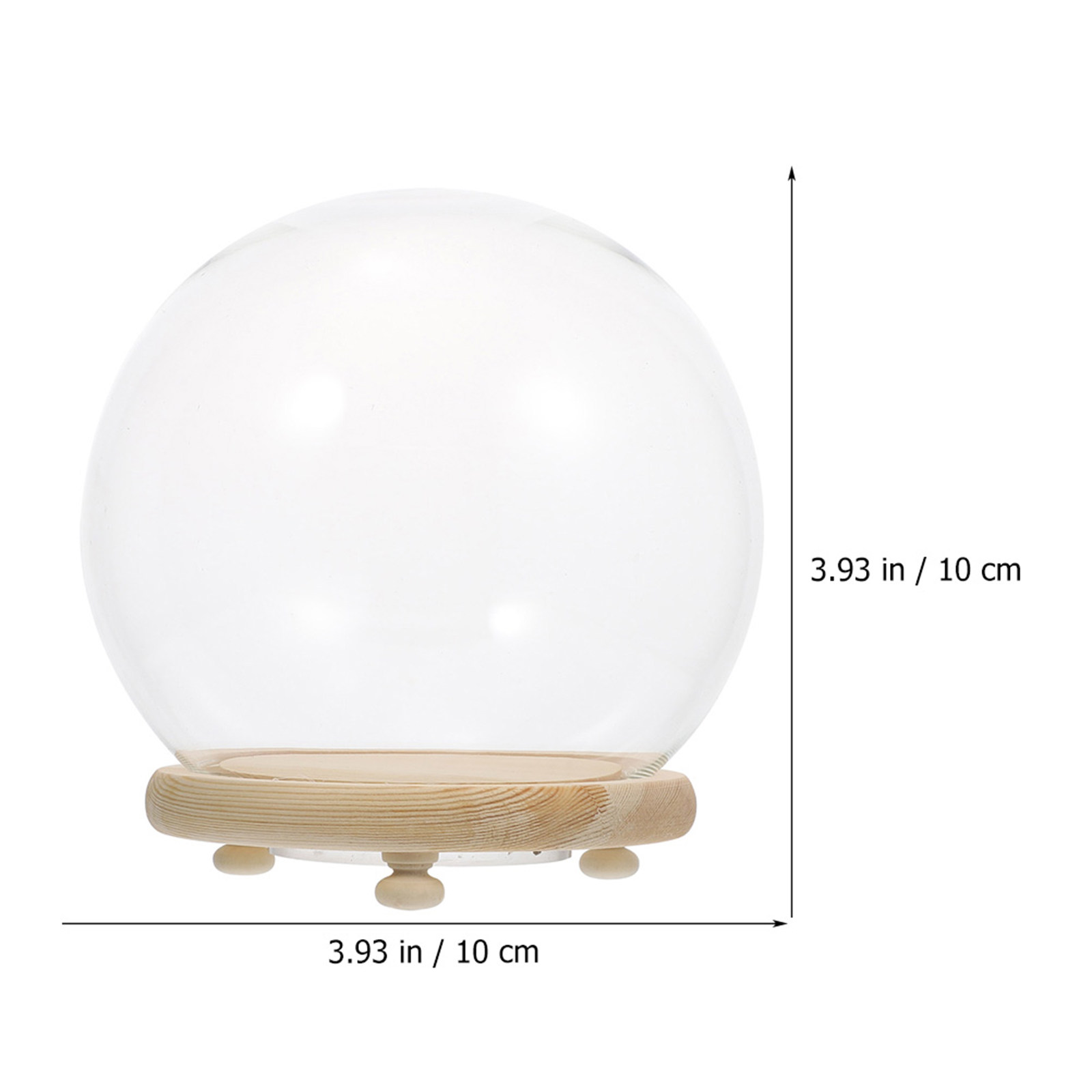 Cúpula de vidro com base de ma - Plastic Dome Clear avaliação e preço